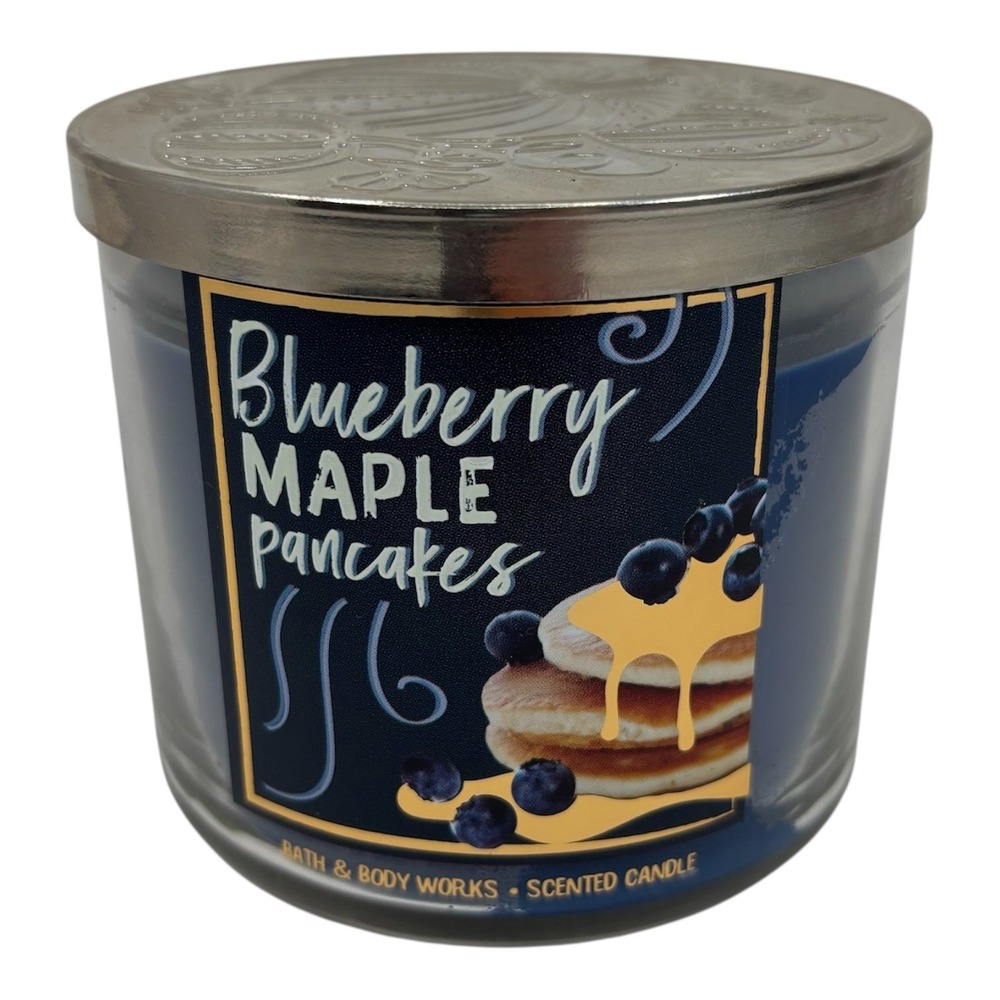 Bath & Body Works Blueberry Maple Pancakes 3-Wick Candle 14.5 oz Scented Jar